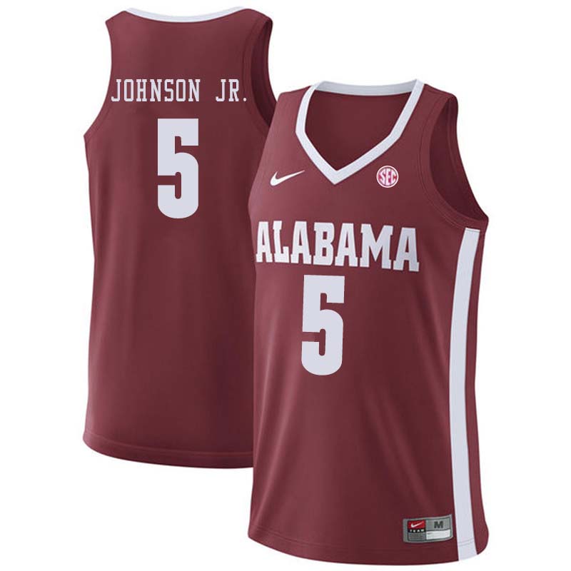 Men #7 Donta Hall Alabama Crimson Tide College Basketball Jerseys Sale-Crimson